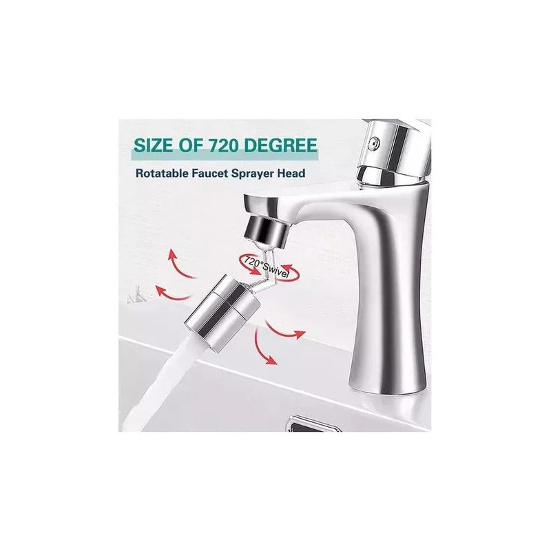 Grifo Giratorio 720° Con Filtro Baño Cocina Antioxido Univer