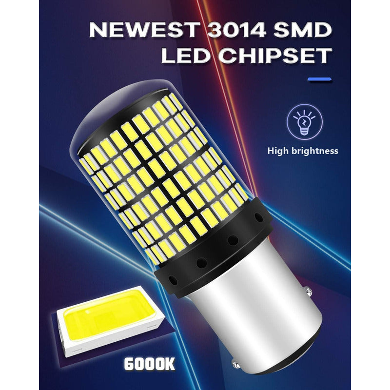 Ampolleta 144 Led Luz Freno Auto 2c Y 1 C 12v Alto Brillo.