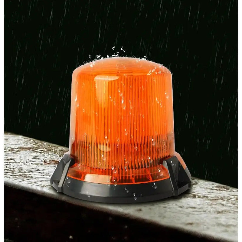 Baliza Led Ambar 2modos Luz 360 Y Strobo Cn Imán 12-24v /r&c