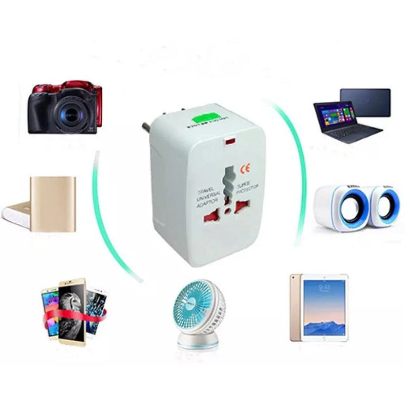 Adaptador De Enchufe Viajero Conector Universal Para Viaje