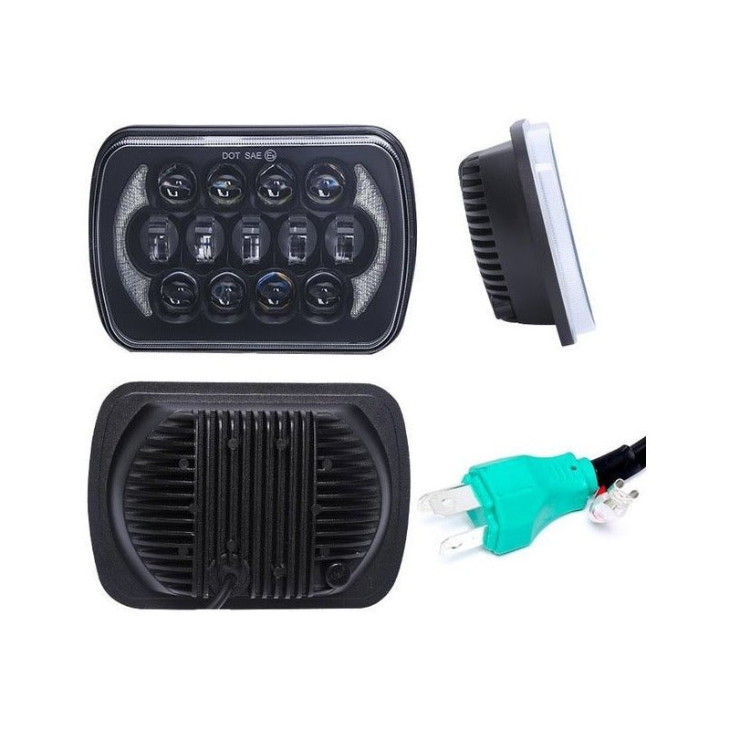 Foco Led Óptico 7x6 Intermitente 5x7 Embutido X2 Par Ah/r&c