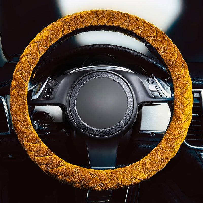 Funda Cubre Volante De Felpa Con Diseño Peludo Suave Auto