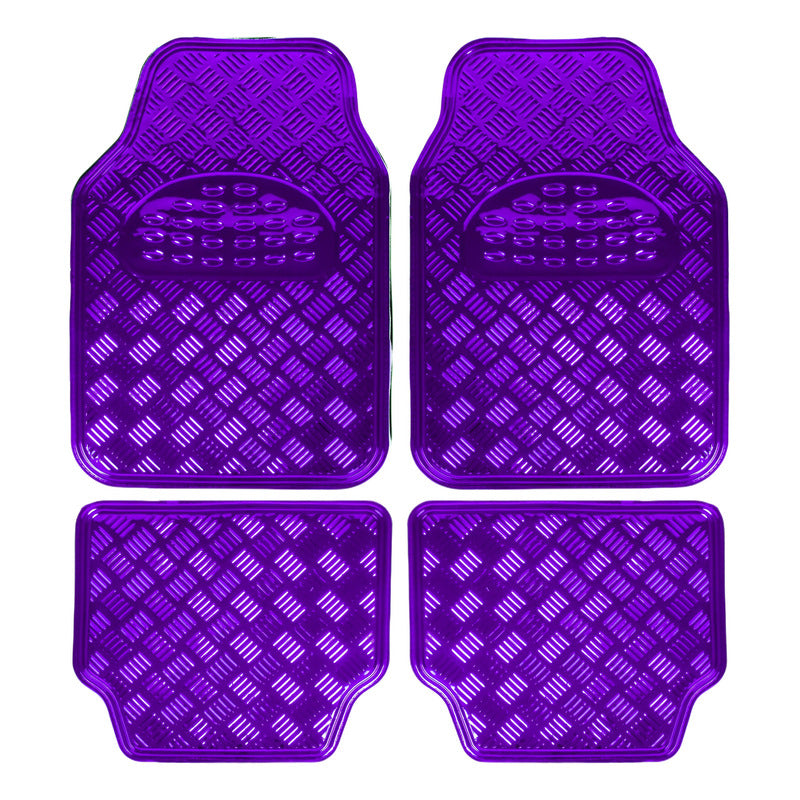 Alfombra Cubre Piso Metálico Para Mujer Set 4pcs Auto Tuning
