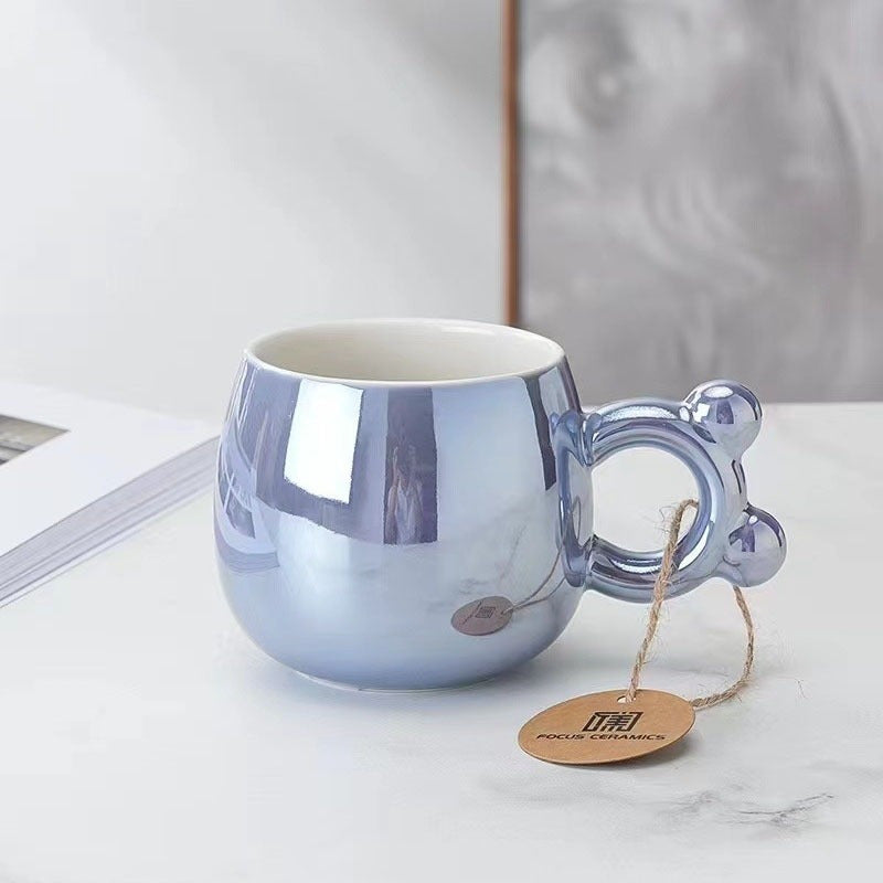 Taza Efecto Espejo Con Mango Orejitas De Oso Mug Tazón/ryc