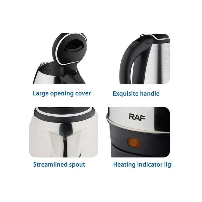 Hervidor Eléctrico Cromado De Acero Inoxidable 2l 1500w /ryc