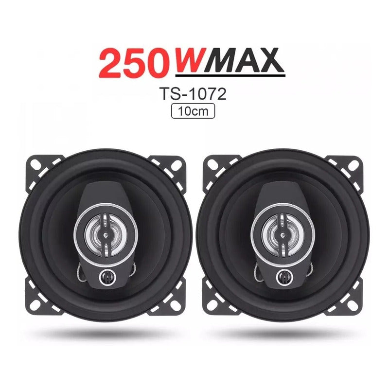 Parlante 4 Pulgadas 10 Cm Ts-1072 Coaxial 250wmax 2 Vias/r&c Color Negro