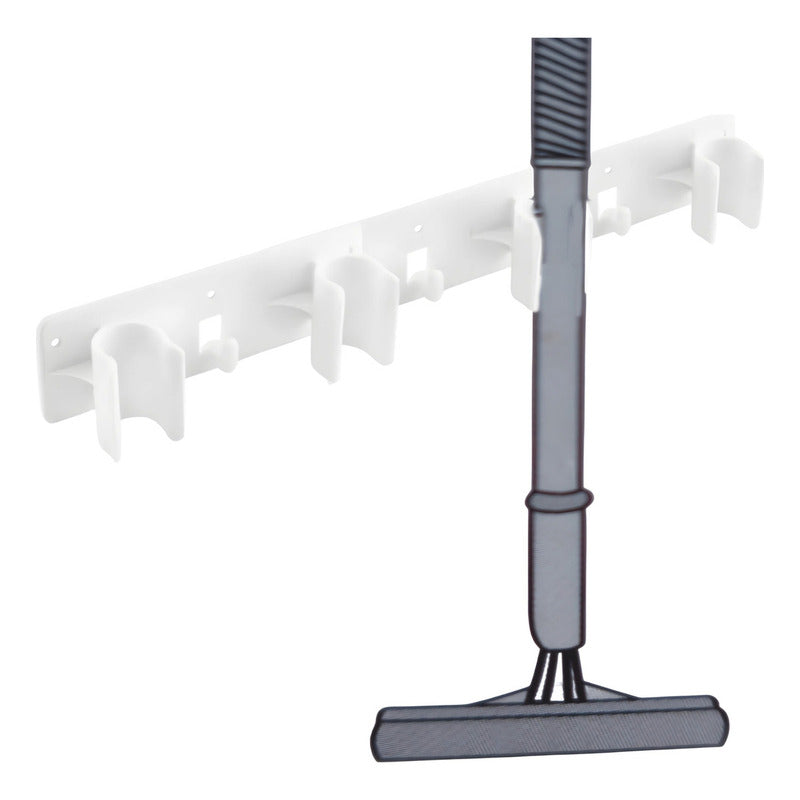 Organizador D 4escoba Colgador Adhesivo D Escobillon Trapero