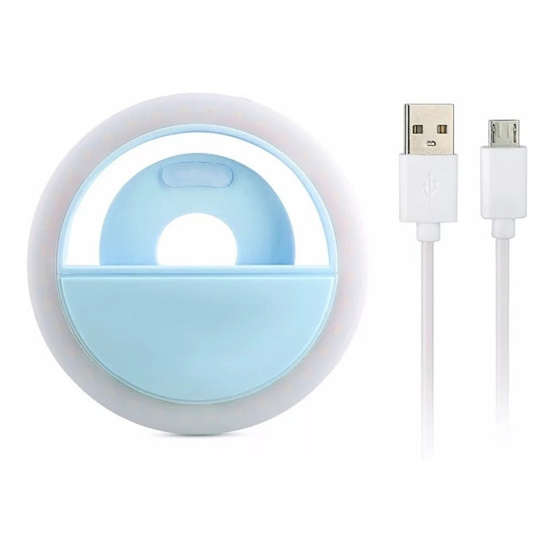 Selfie Anillo Aro Luz Led Celular 3 Modos Iluminación Usb