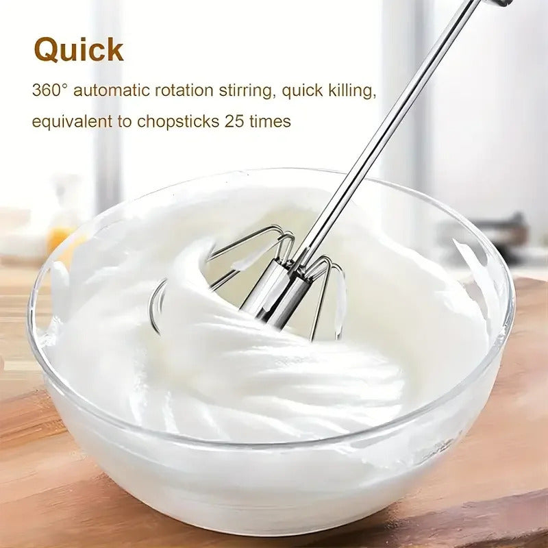 Batidor De Huevos Clara Semiautomático Fouet Professional De Acero Inoxidable