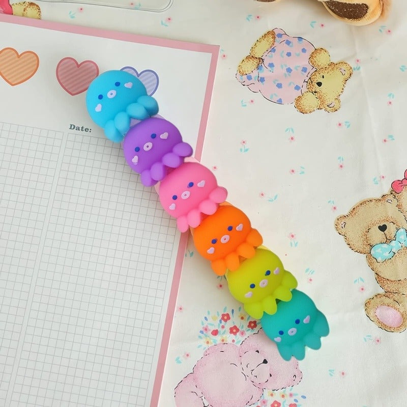 Pack 5 En 1 Destacadores De Pulpo Kawaii Resaltadores Cute