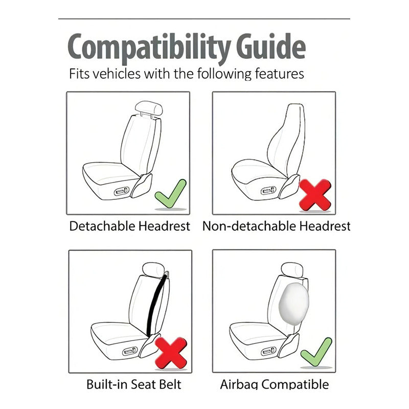 Set Funda Cubre Asiento Auto Negro Rosa Malla Transpirable