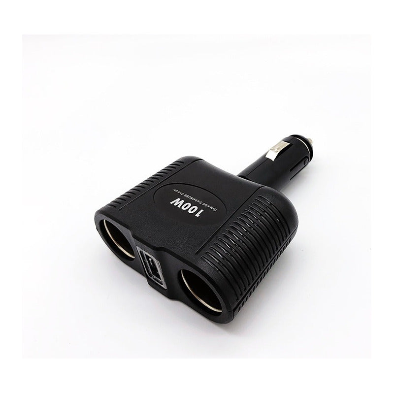Encendedor Doble Adaptador +usb 100w 12-24v Splitter Encende
