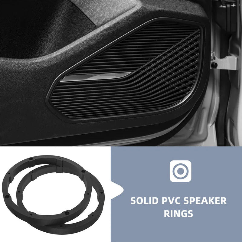 X2 Espaciador D Parlantes Adaptador 6.5 Pulgadas Auto Puerta Negro 25202 (mod2)