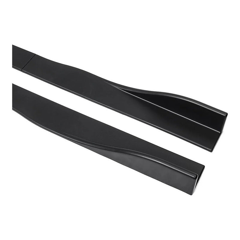 Lip Bumper Lateral 2mts Faldón Negro Brillante Universal /r&