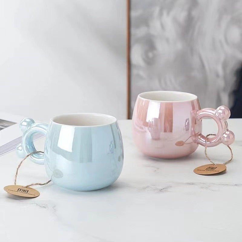 Taza Efecto Espejo Con Mango Orejitas De Oso Mug Tazón/ryc
