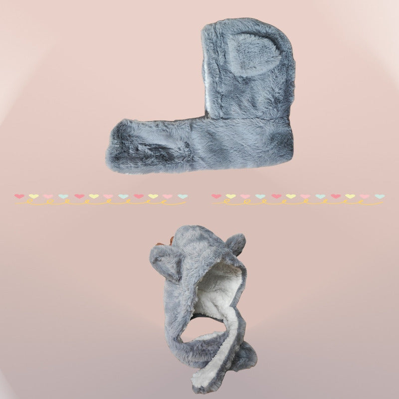 Gorro Con Bufanda Para Bebé Niño/a Diseño Invierno Calientit