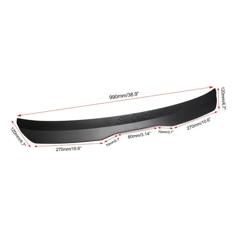 Aleron De Maleta Hatchback Y Sedan Lip Trasero Spoiler Mate