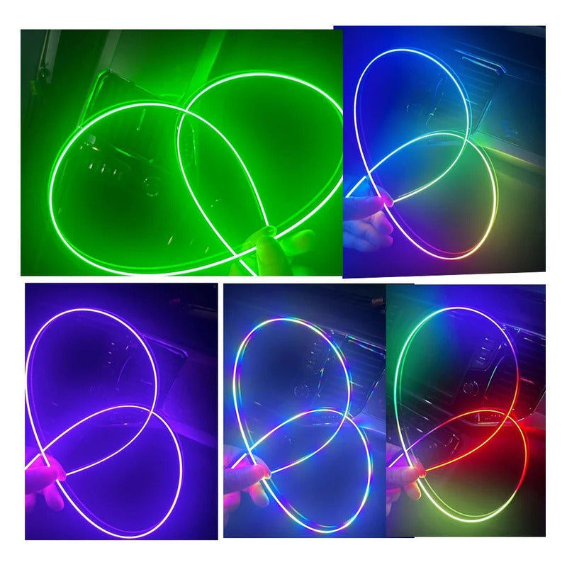 Hilo Led Tablero Luz Rgb Arcoiris Usb +bluetooth Control