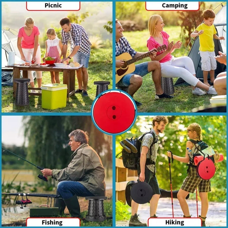 Piso Retráctil Silla Plegable Camping Banco Plegable Sillín