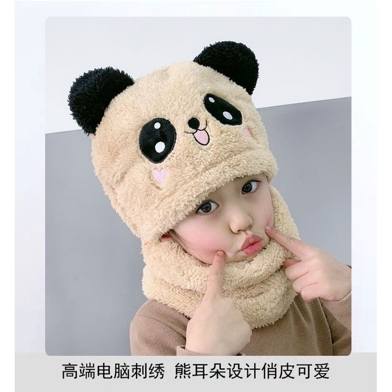 Gorro Con Cuello Para Bebé Niño/a Diseño Invierno Calientito