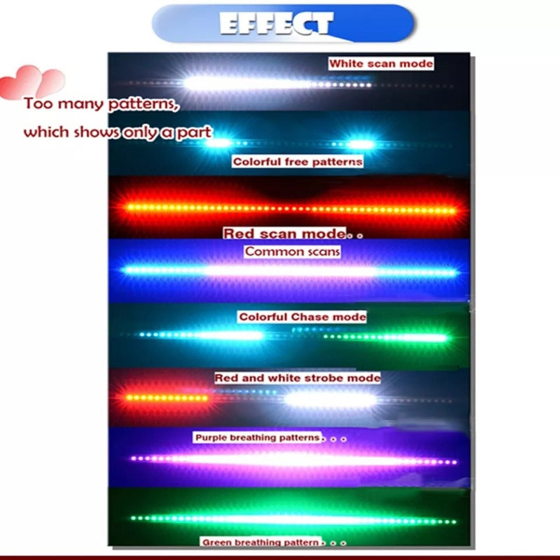Tira Led Rgb Barra Led 5050 Con Control 56cm Auto Tunning