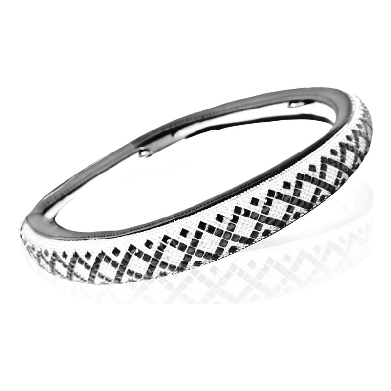 Funda Cubre Volante Ecocuero Cn Diseño Diamantes Universal