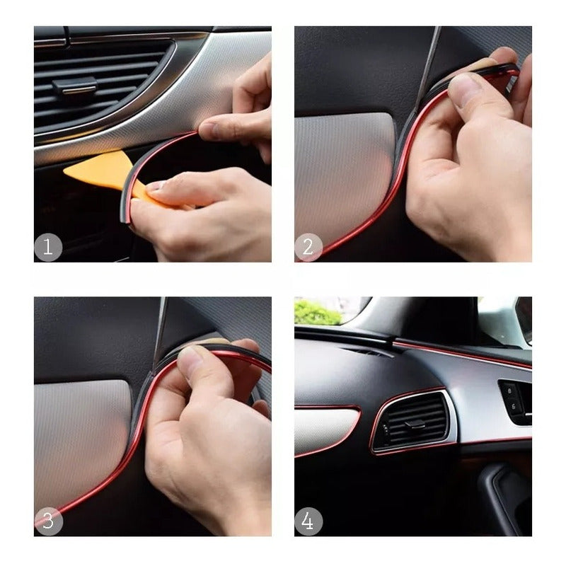 Hilo Decorativo Tuning 5 Metros Interior Tablero Auto / R&c