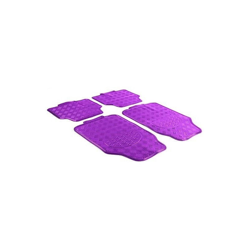 Alfombra Cubre Piso Metálico Para Mujer Set 4pcs Auto Tuning