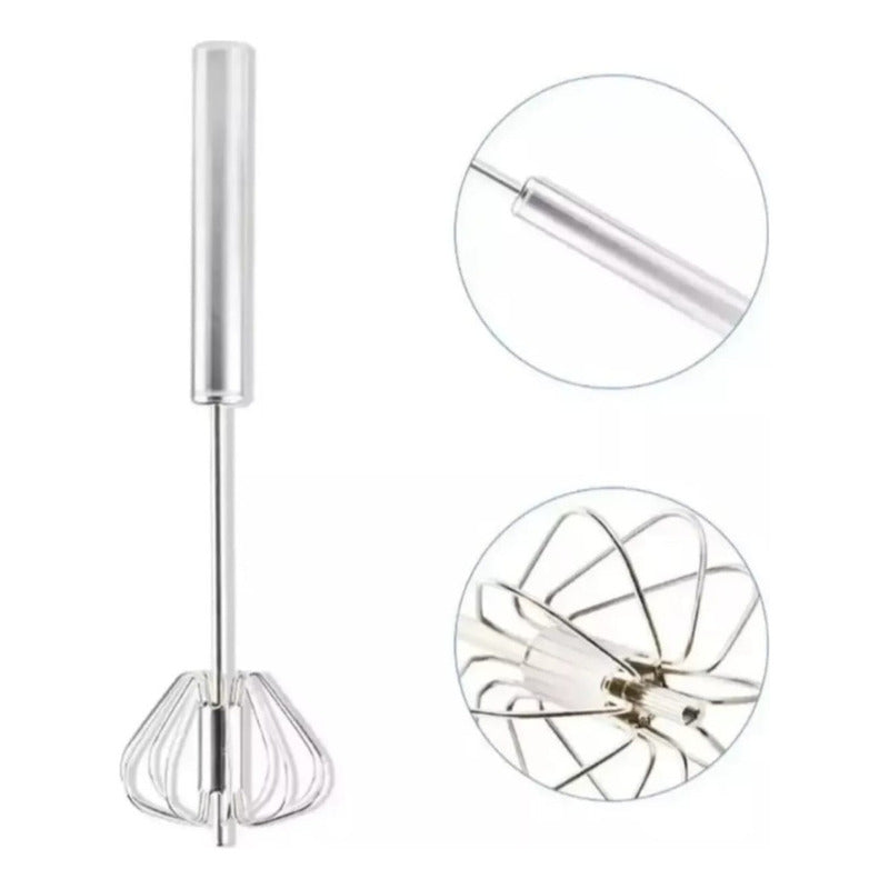 Batidor De Huevos Clara Semiautomático Fouet Professional De Acero Inoxidable