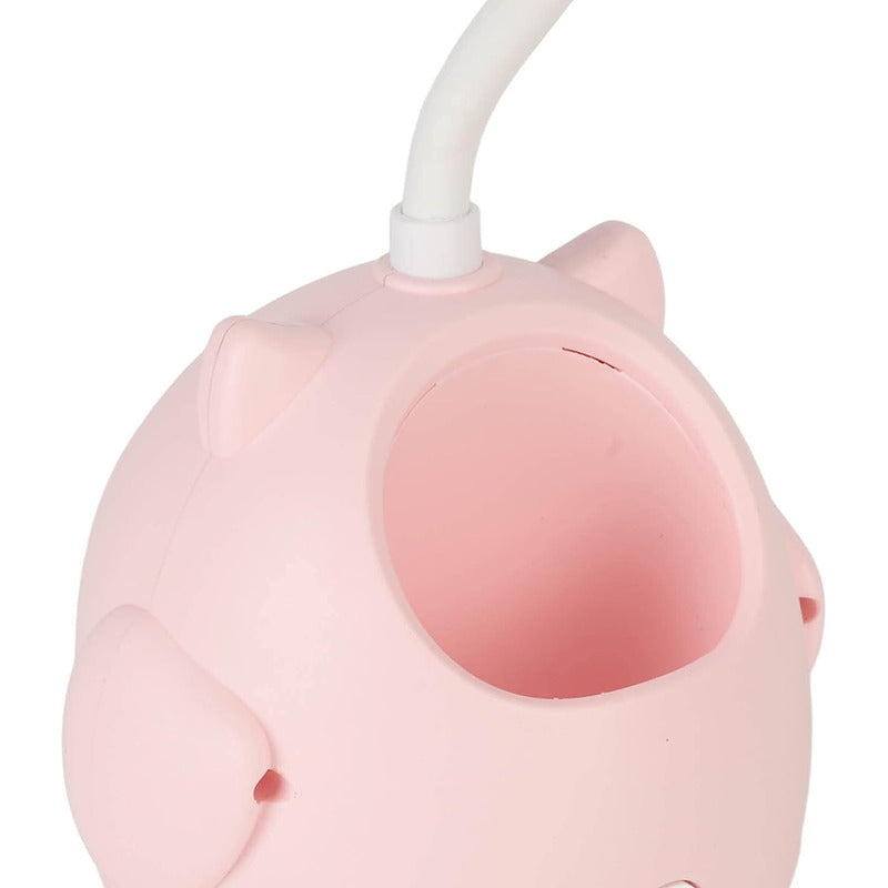 Lámpara Led De Mesa Recargable Cn Portalapiz Búho Kawaii R&c