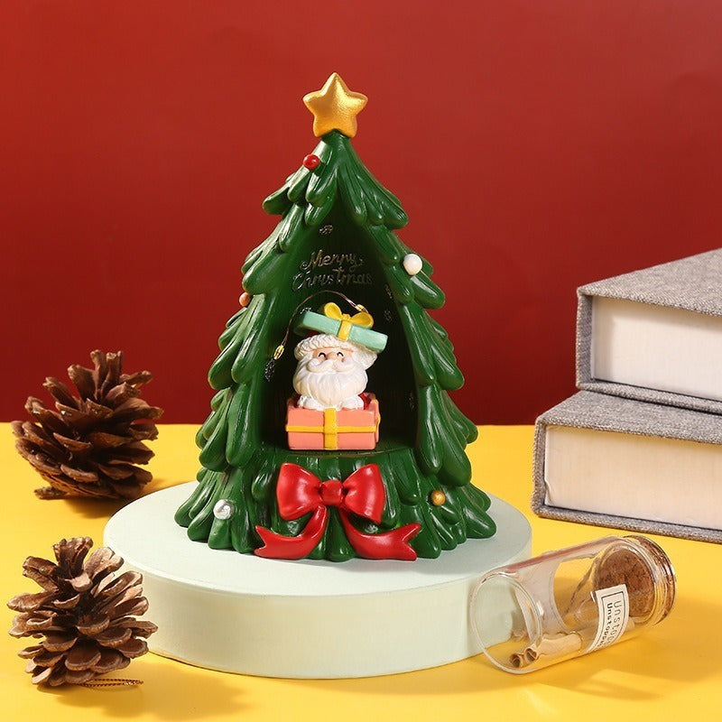 Lámpara Navideña Pino Árbol De Navidad Con Santa Luz Decora