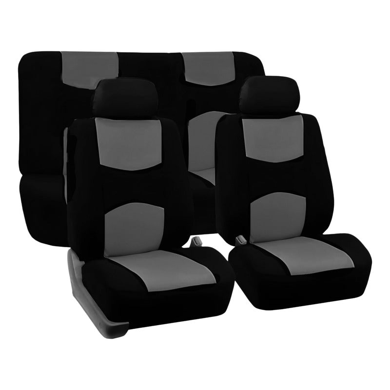 Set 12pcs Cubre Asiento Ecocuero Volante Cinturón Palanca