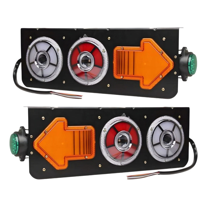 X2 Foco Led Freno Secuencial Multifunción Rgb 12-24v Camión