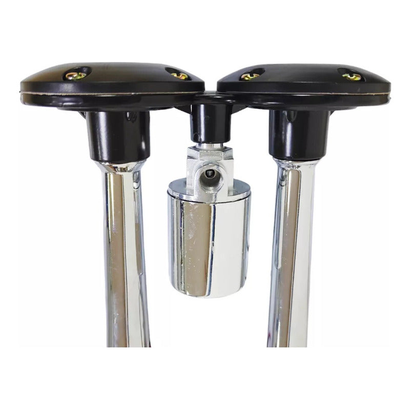 Bocina De Aire Electrica Doble Trompeta Con Luz Ámbar 12-24v