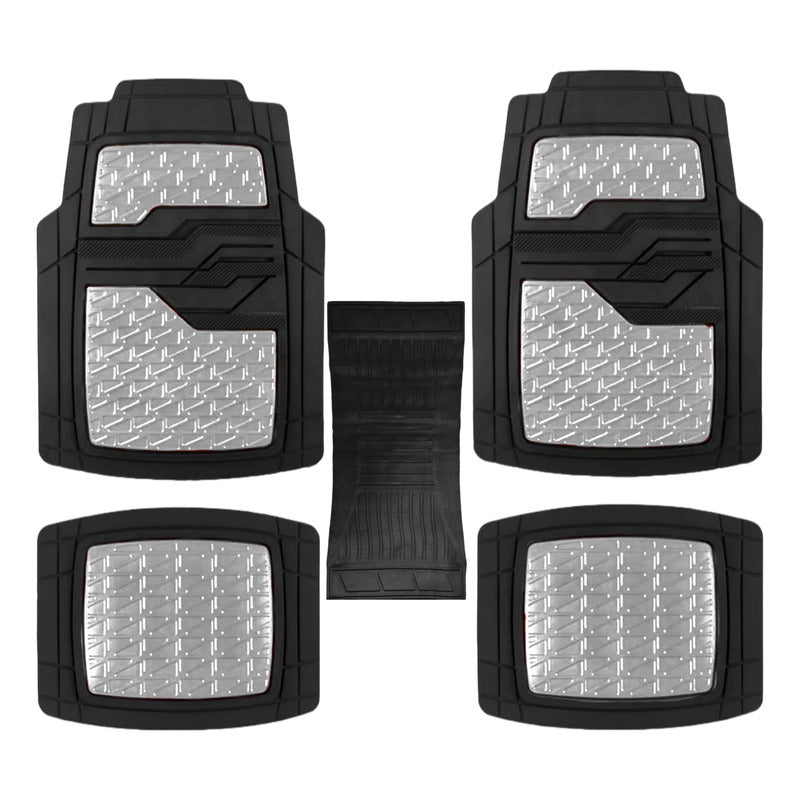 Alfombra Piso De Goma-metalizado Auto Universal 5pcs Tuninng