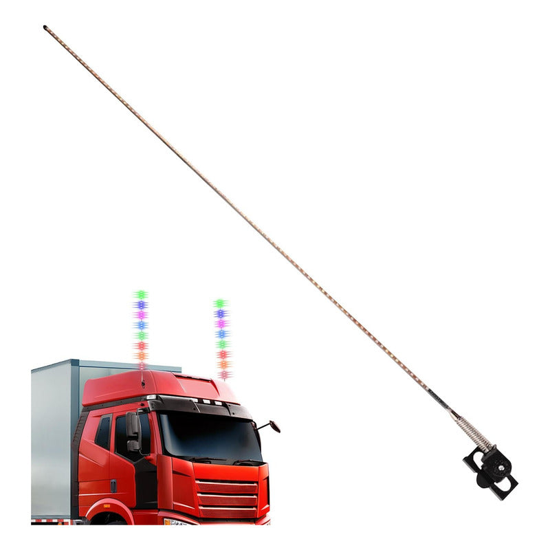 Antena Tipo Látigo Con Luz Rgb Luz Led 100cm 12-24v