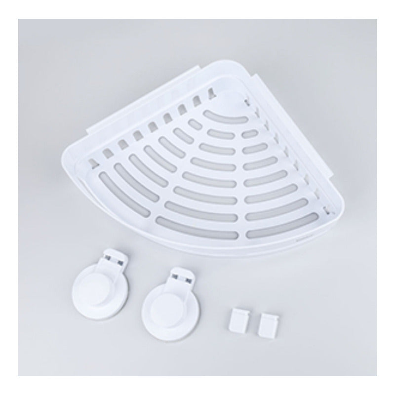Organizador De Baño Esquinero Colgante Sopapa Bathlux Color Blanco
