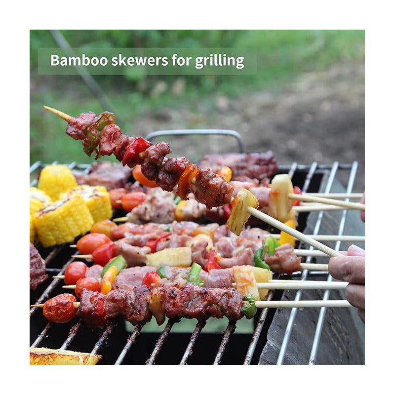 Pack 45 Palos De Anticuchos 30cm 4mm Brochetas Papa Tornado
