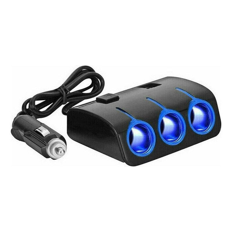 Encendedor Triple Adaptador +2usb 120w 12-24v Splitter Encen