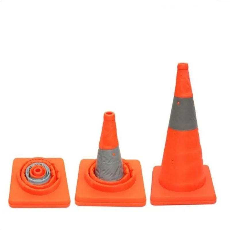 Cono De Emergencia Retractil Reflectante Con Luz Led 50cm