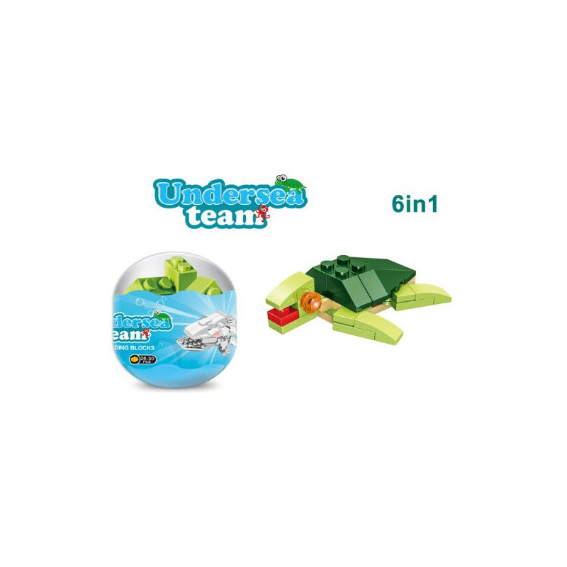 Set 6 Huevos Sorpresa Animales De Mini Bloques Construcción