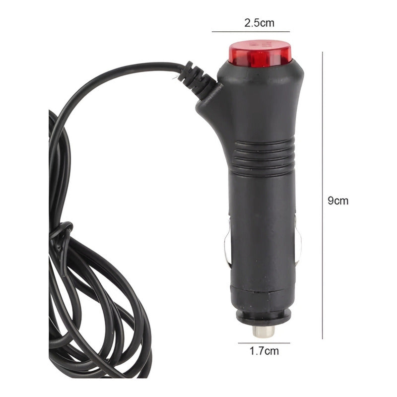 Cable Adaptador Cenicero Con Botón 12v-24v + Fusible 20a