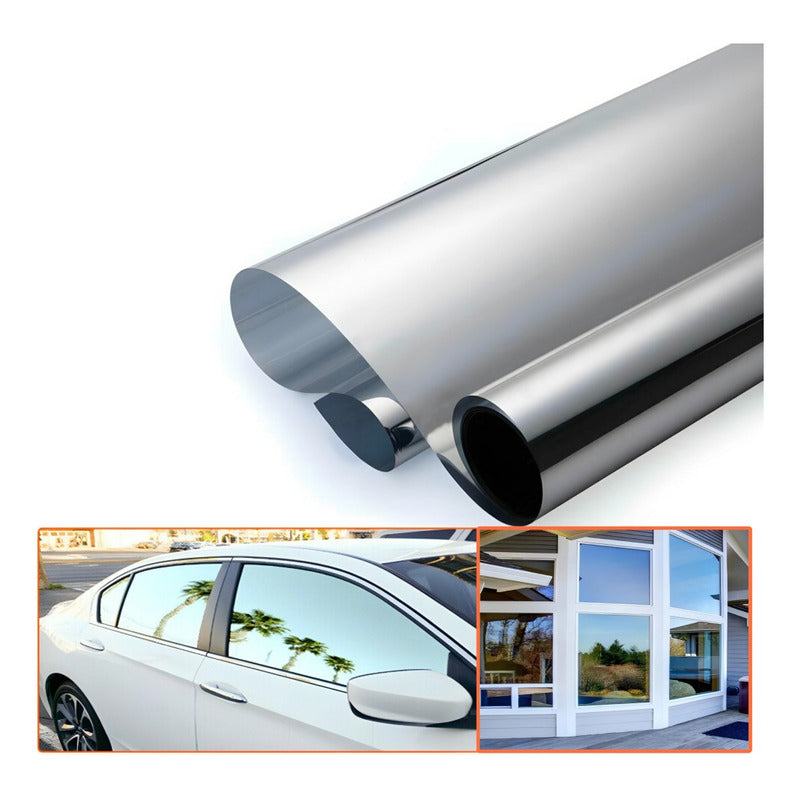 Papel Polarizado Espejo 5% Auto Casa Rollo 3mt X 75cm /ryc