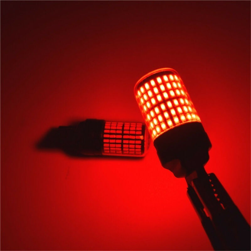 X2 Ampolleta Led T20 7443 144smd Roja 360° Auto