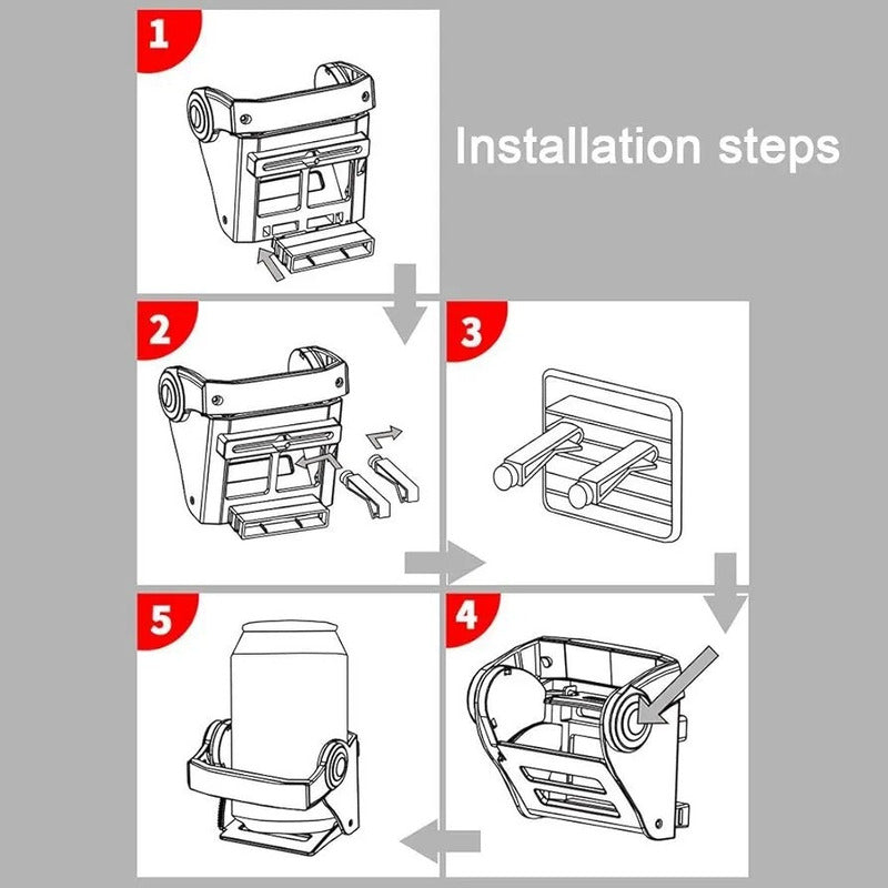 Porta Vasos Auto Soporte Rejilla Ventilación Multifuncional