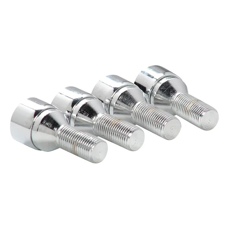 X4 Pernos De Seguridad De Llanta + 2 Llaves M12x1.5/1.25 R&c