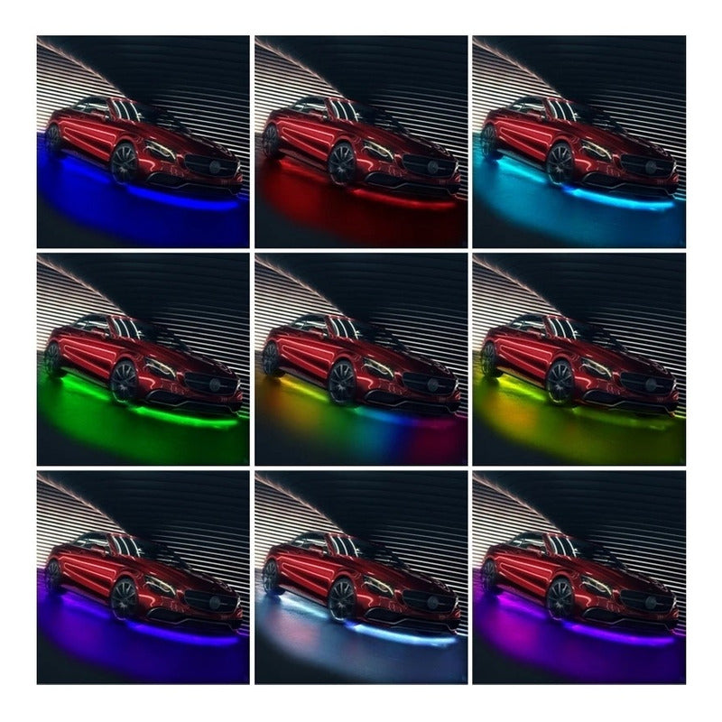 Kit Luces De Chasis Bluetooth Exterior Rgb Tuning Luz Piso