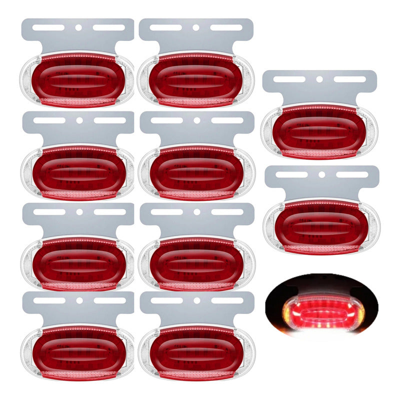 X10 Luz Led Lateral Luz D Trocha Posición Trasera 24v Bcolor