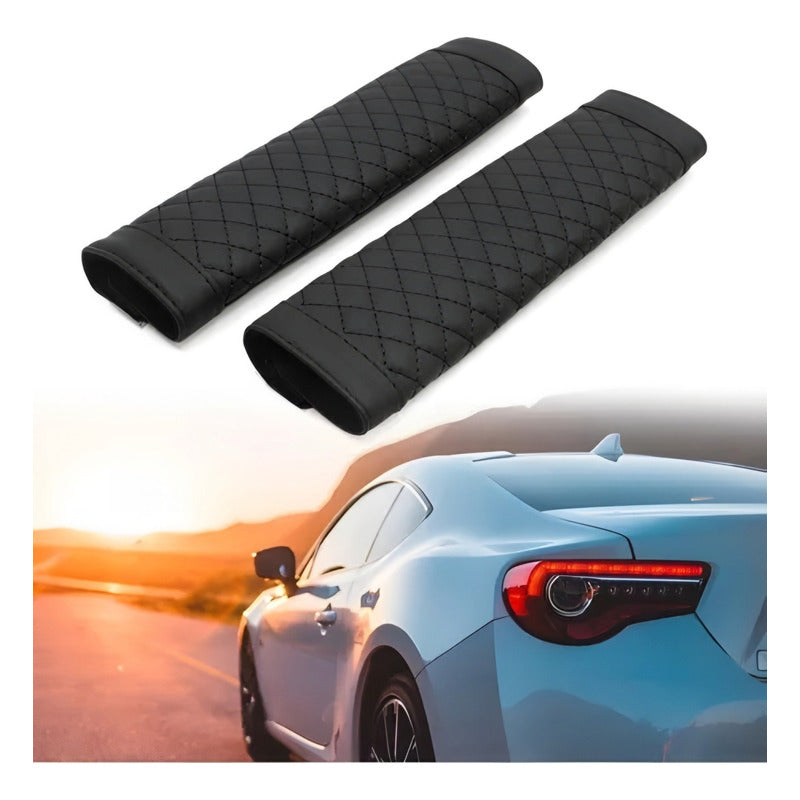 X2 Almohadilla Eco Cuero Cubre Cinturón De Seguridad Auto