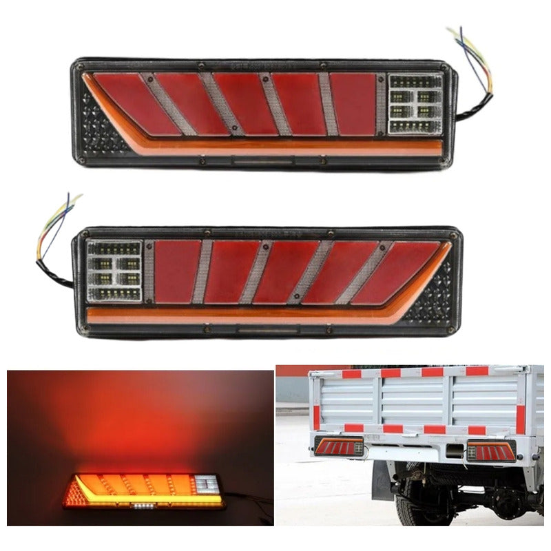 X2 Foco Led Trasero Multifunción 24v Freno Secuencial Camión
